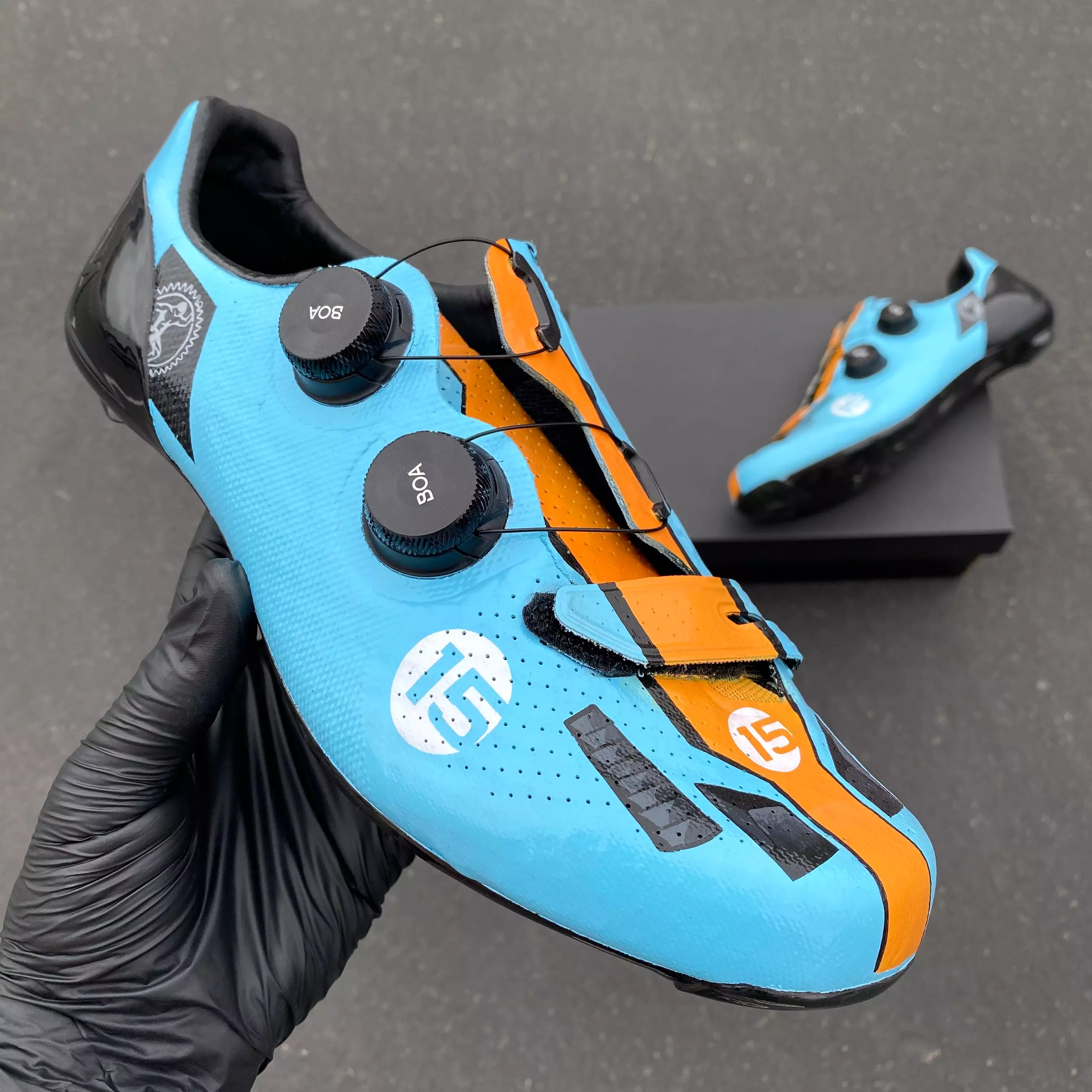 45 Wide Specialized S Works 7 Road Shoe Cycling Shoes - Super Car Theme - Custom Order