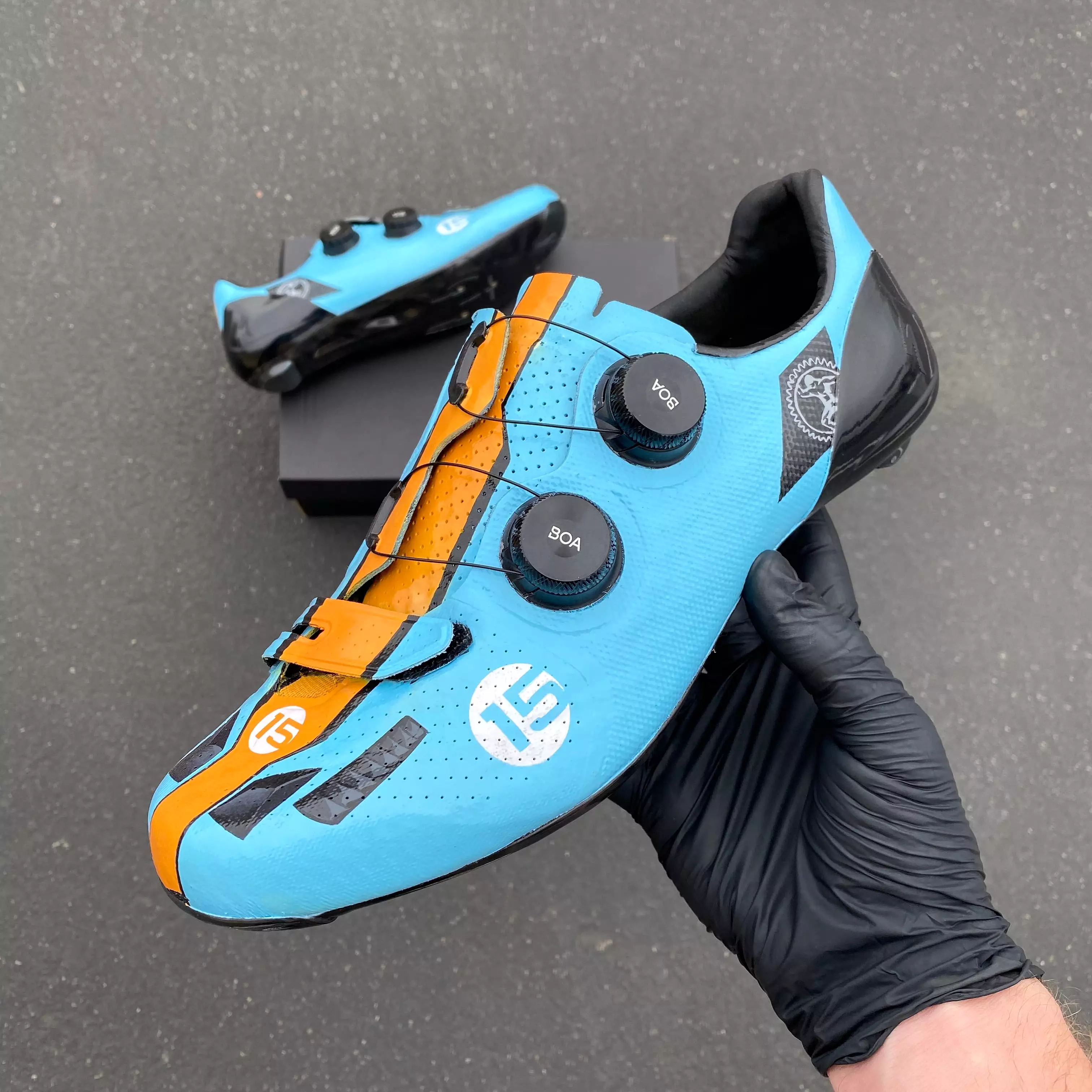 45 Wide Specialized S Works 7 Road Shoe Cycling Shoes - Super Car Theme - Custom Order