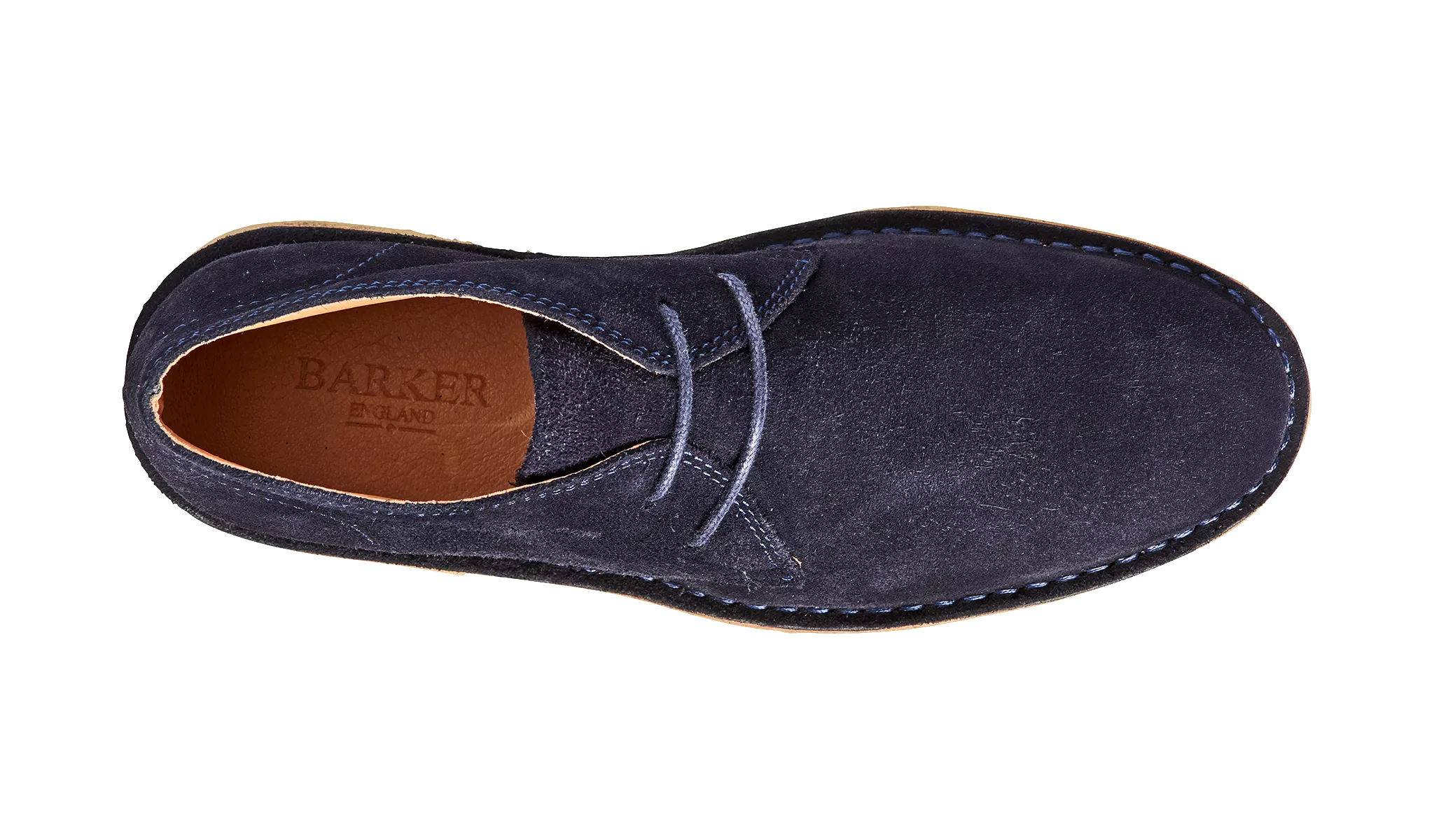 Barker Monty Desert Boot - Navy Suede