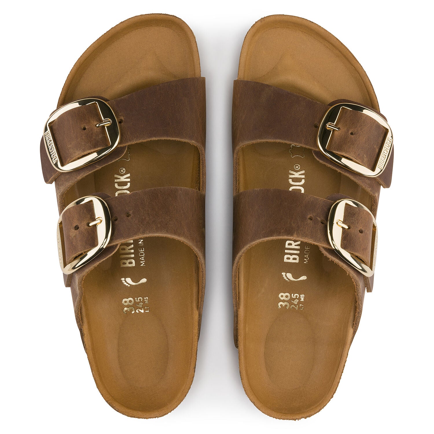    Birkenstock Arizona Antik Brown Big Buckel Cognac