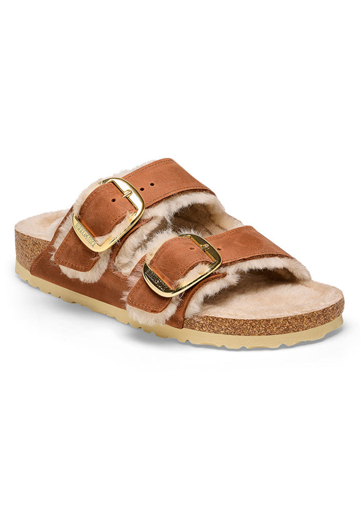 Birkenstock Arizona Big Buckle Lammeskind 1025441 Cognac