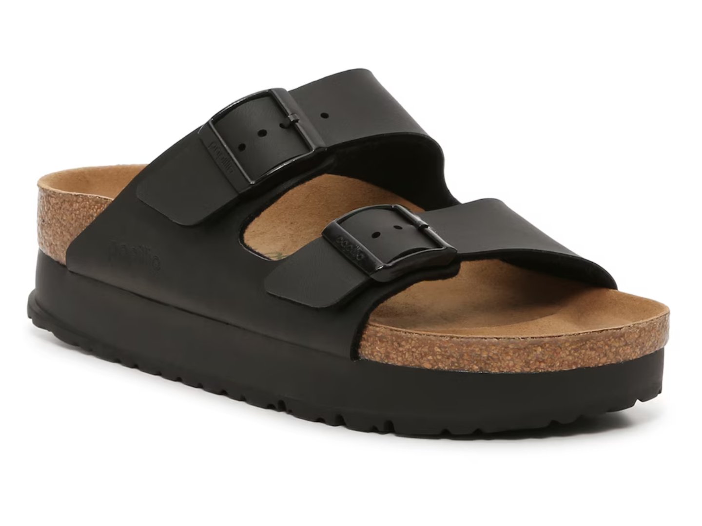 Birkenstock: Arizona Platform in Vegan Black