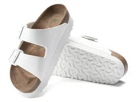 Birkenstock: Arizona Platform in Vegan White