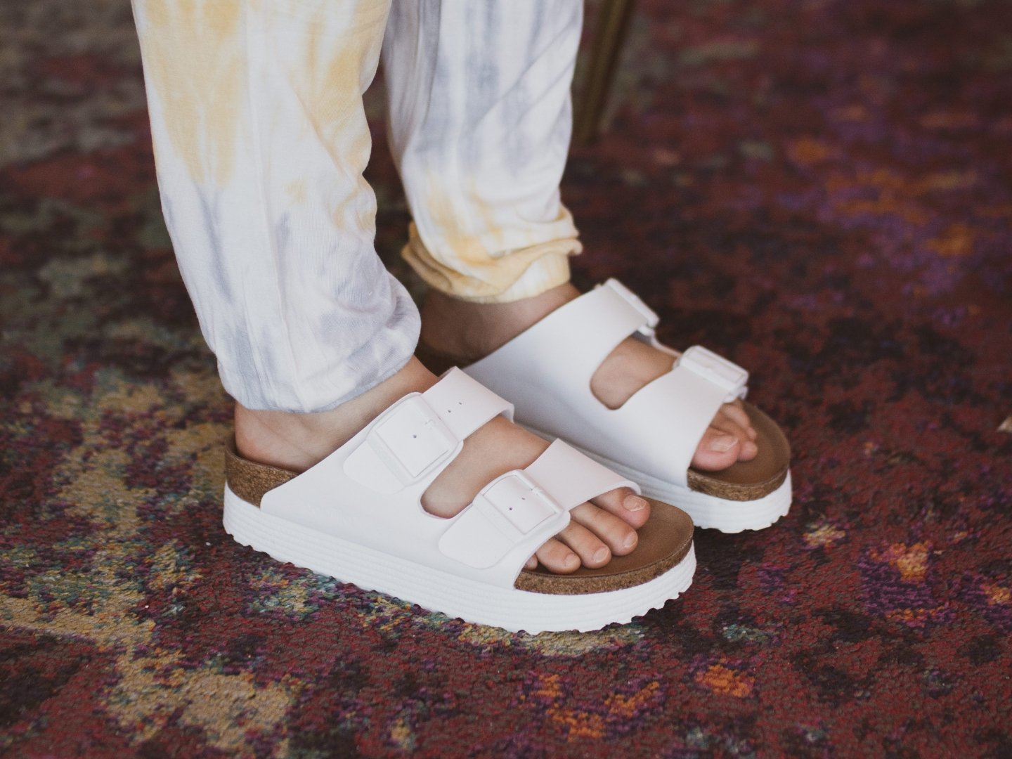 Birkenstock: Arizona Platform in Vegan White