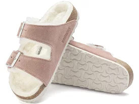 Birkenstock: Arizona Shearling in Pink Clay