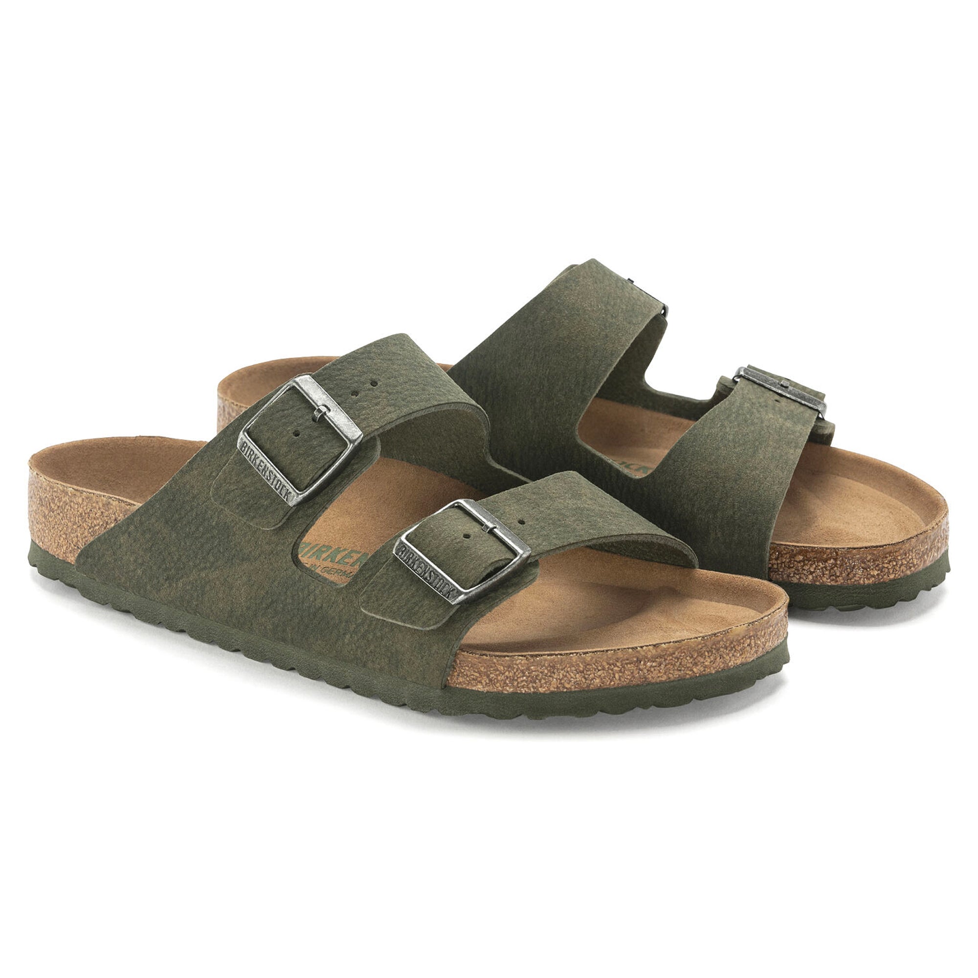 Birkenstock Arizona Vegan Micro Fibre Sandals - Desert Dust Thyme