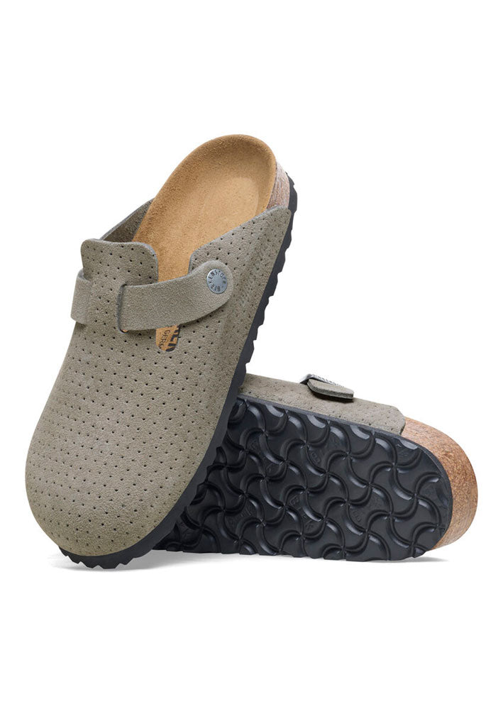 Birkenstock Boston Dotted Suede 1027060 Stone Coin