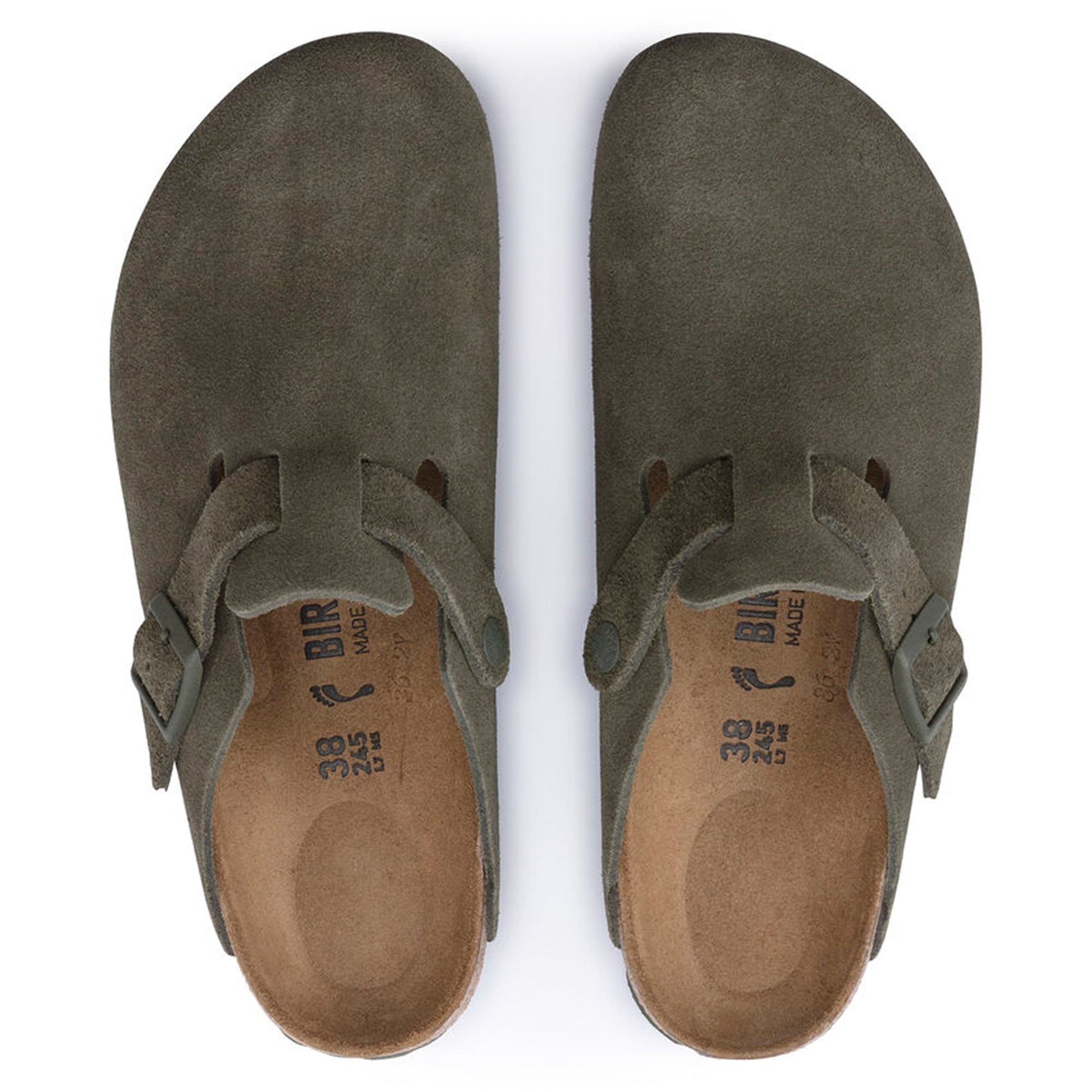 Birkenstock Boston Sandals - Thyme Suede