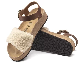 Birkenstock: Glenda Teddy in Eggshell