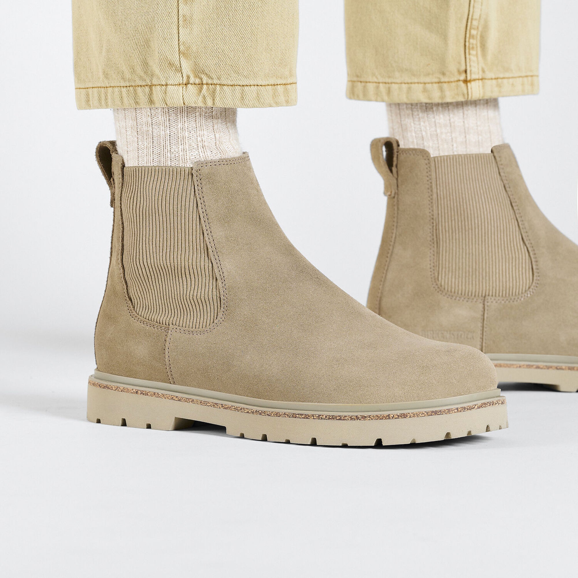 Birkenstock Highwood Slip On Boot - Taupe Suede