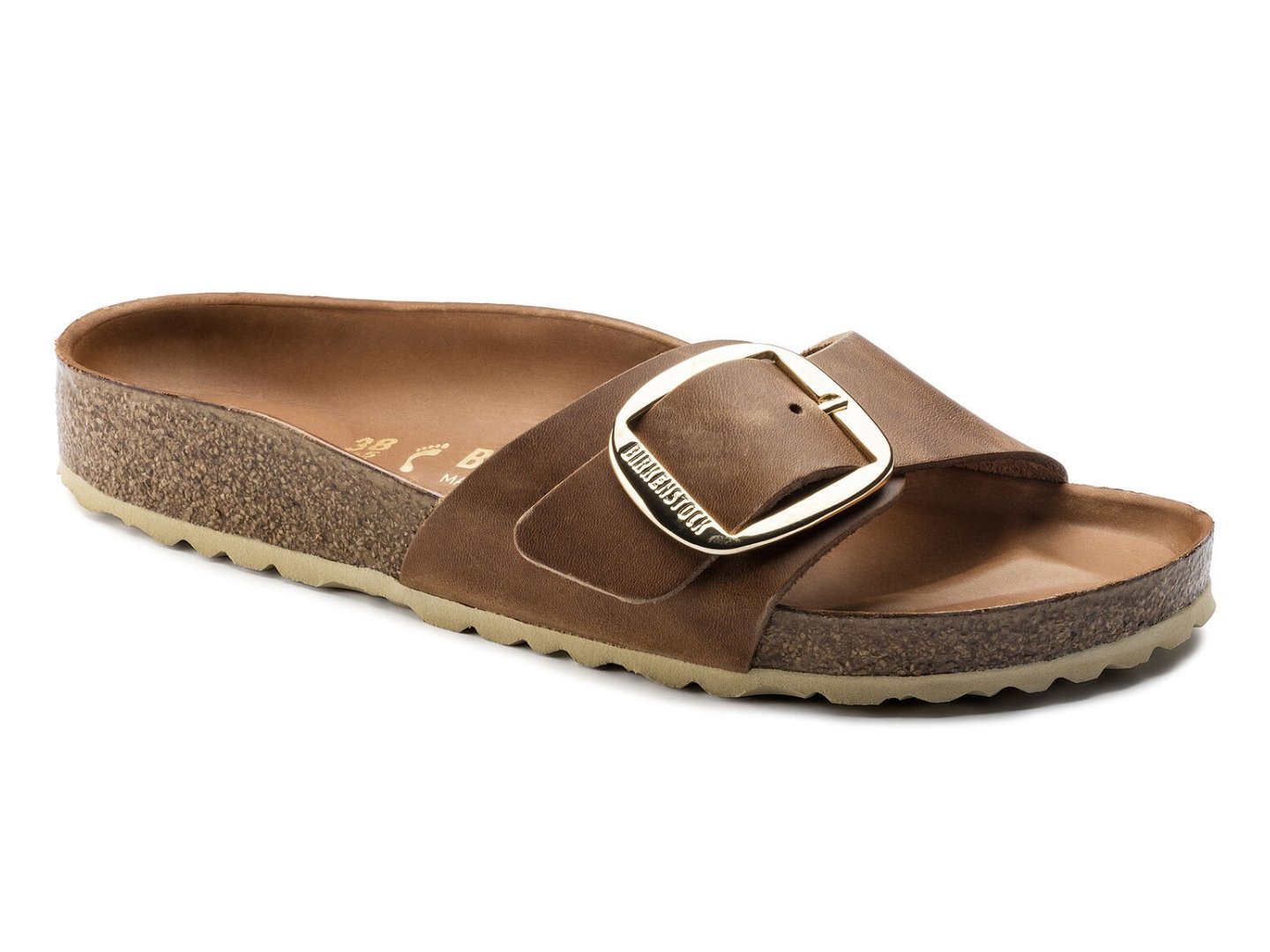 Birkenstock: Madrid Big Buckle Cognac