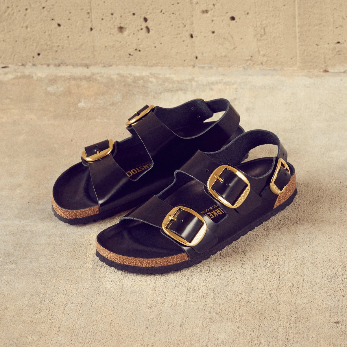 Birkenstock Milano Big Buckle High Shine Black   