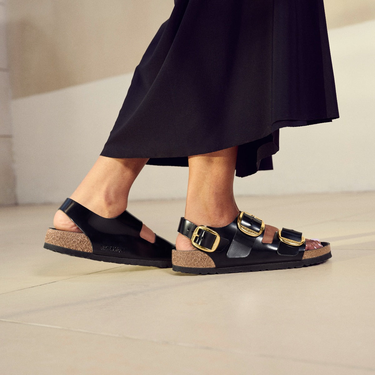 Birkenstock Milano Big Buckle High Shine Black   