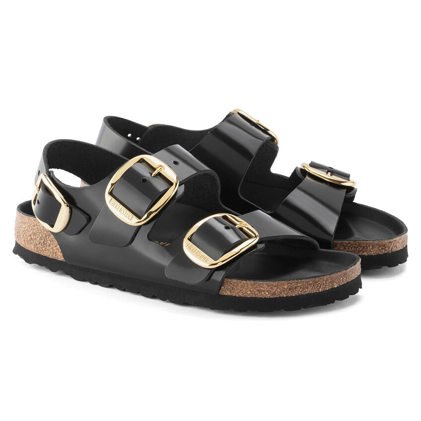 Birkenstock Milano Big Buckle High Shine Black   