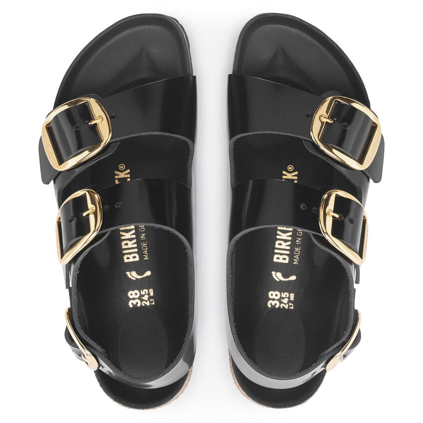 Birkenstock Milano Big Buckle High Shine Black   