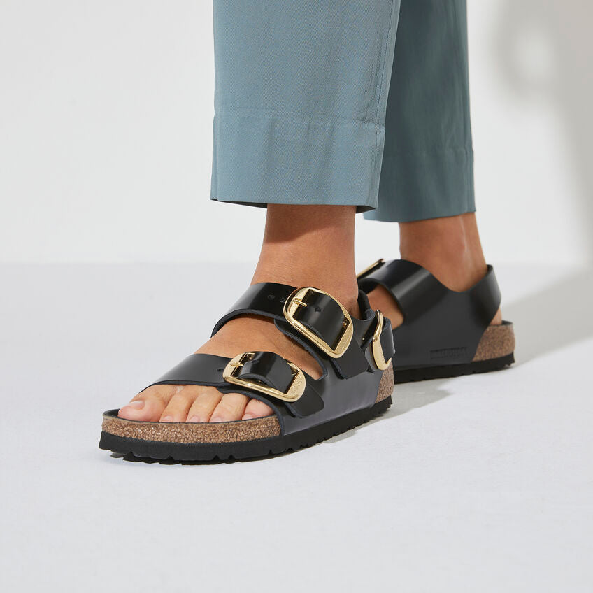 Birkenstock Milano Big Buckle High Shine Black   