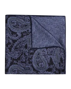 Bluette Paisley Reversible Silk Pocket Square