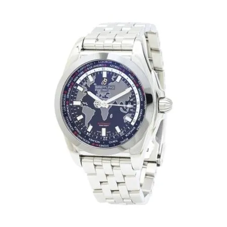 Breitling Galactic Unitime WB3510U4 Stainless Steel with Leather Strap