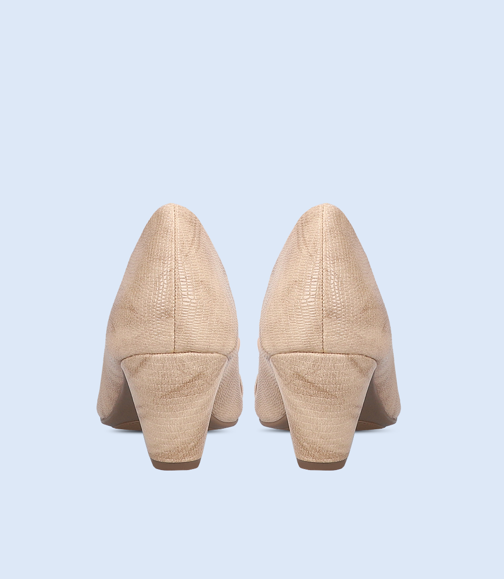 BW8344-BEIGE-Women Casual Peep Toe's