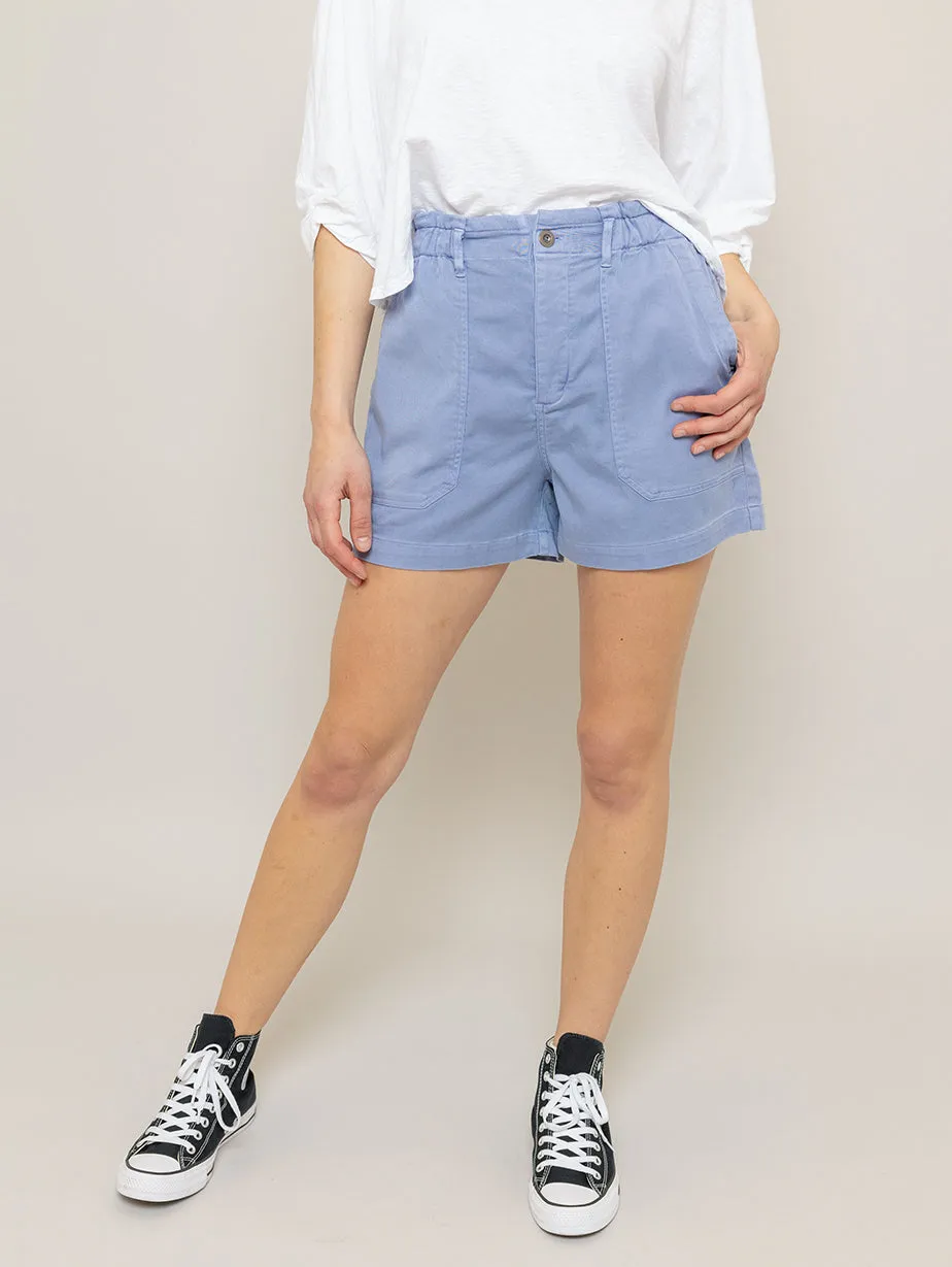 Callie Ruffle Short - Peri Blue