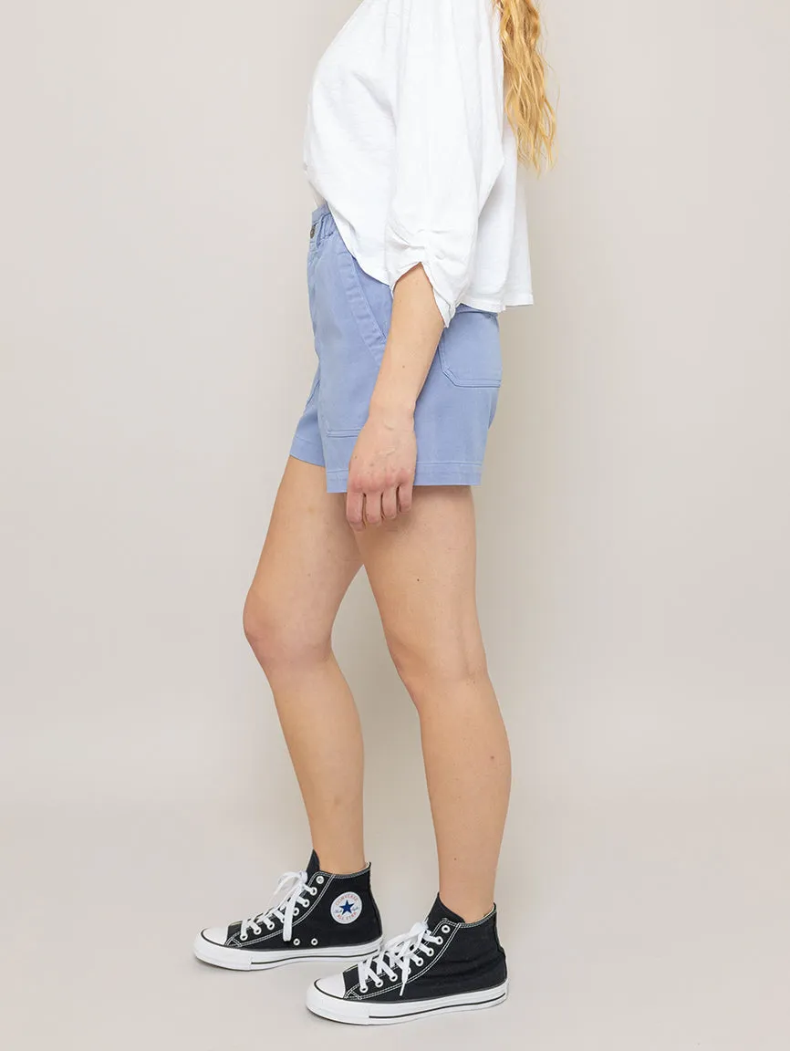 Callie Ruffle Short - Peri Blue