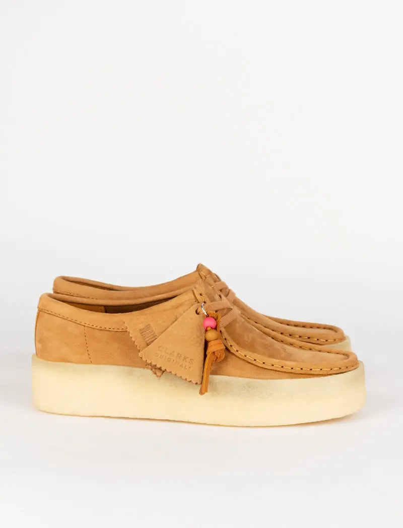 Clarks Originals Womens Wallabee Cup Shoes Tan Nubuck