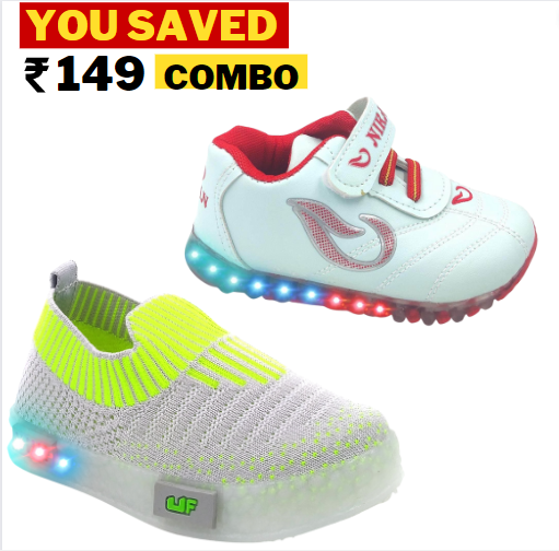 Combo of Slip-On Sports LED Shoes