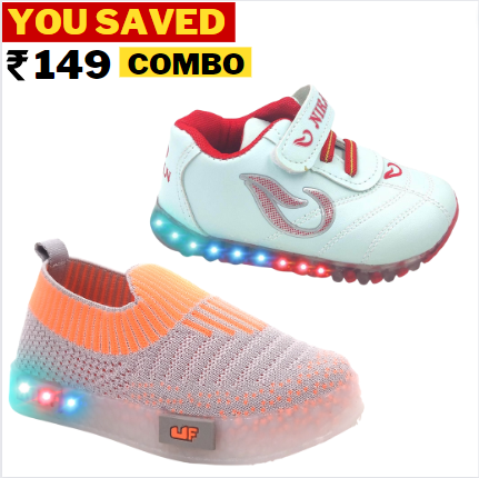 Combo of Slip-On Sports LED Shoes