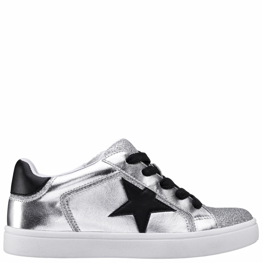 Evon Metallic Star Sneakers