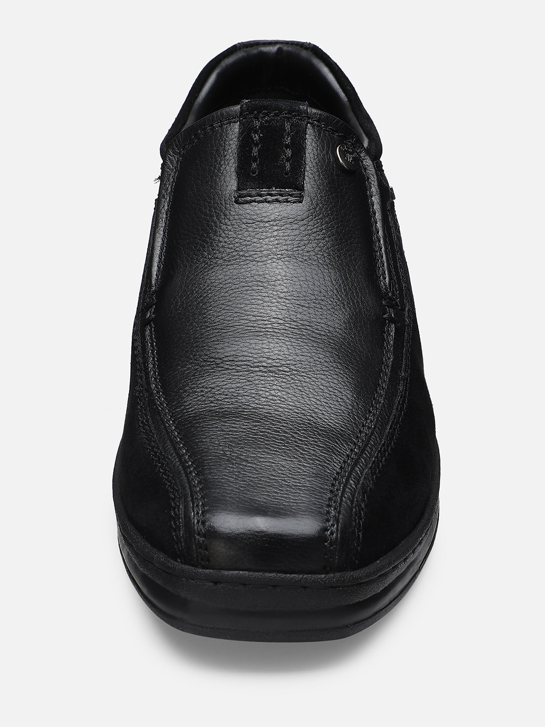 Ezok Black Leather Casual Shoes