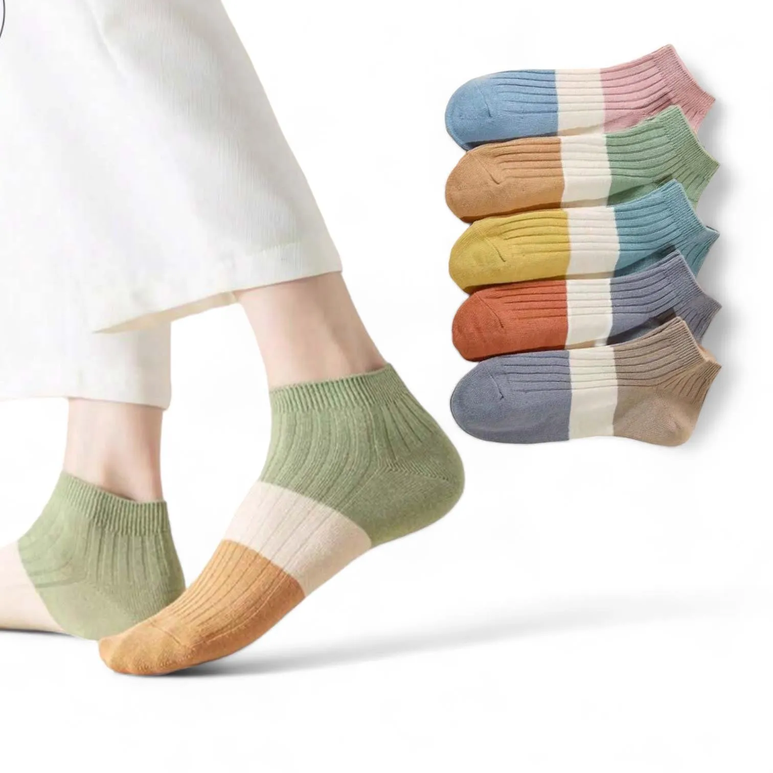 FOOTSIES 5pairs Set Cute Pattern Ankle Socks