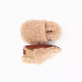 Fuzzy Shearling Loafers // Taupe