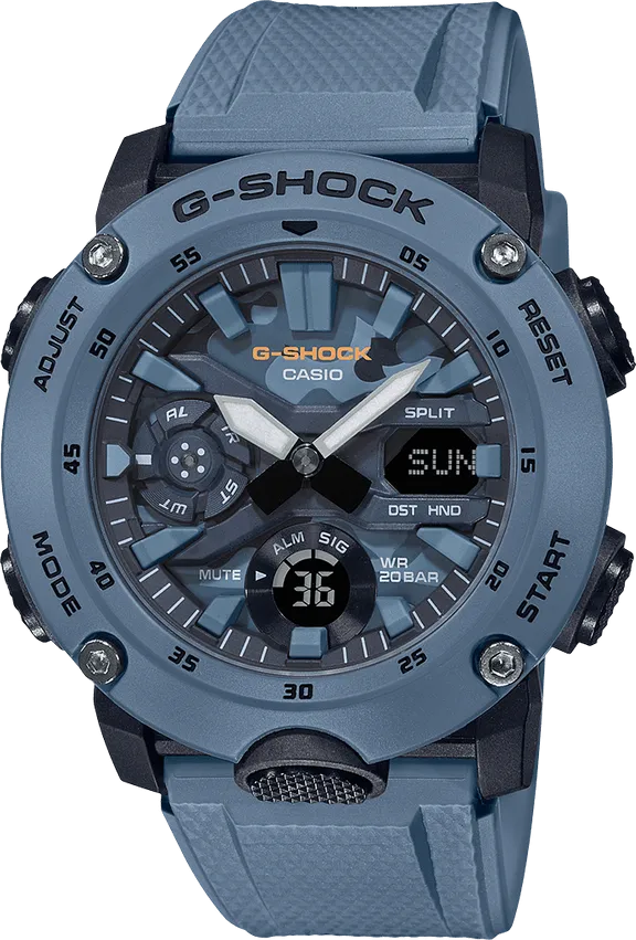 G-SHOCK MEN’S GA2000SU-2A ANALOG DIGITAL – BLUE 