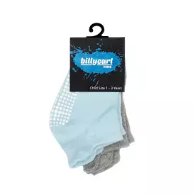 Grip Socks - Grey boys x 2 pack