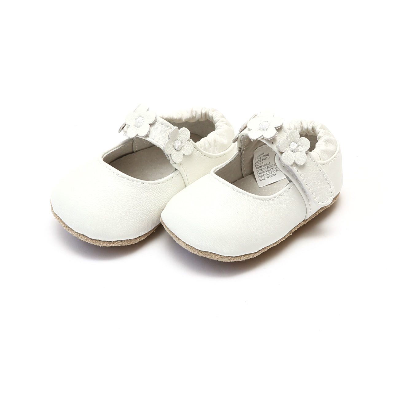 Hope Soft Leather Flower Strap Crib Mary Jane (Infant)