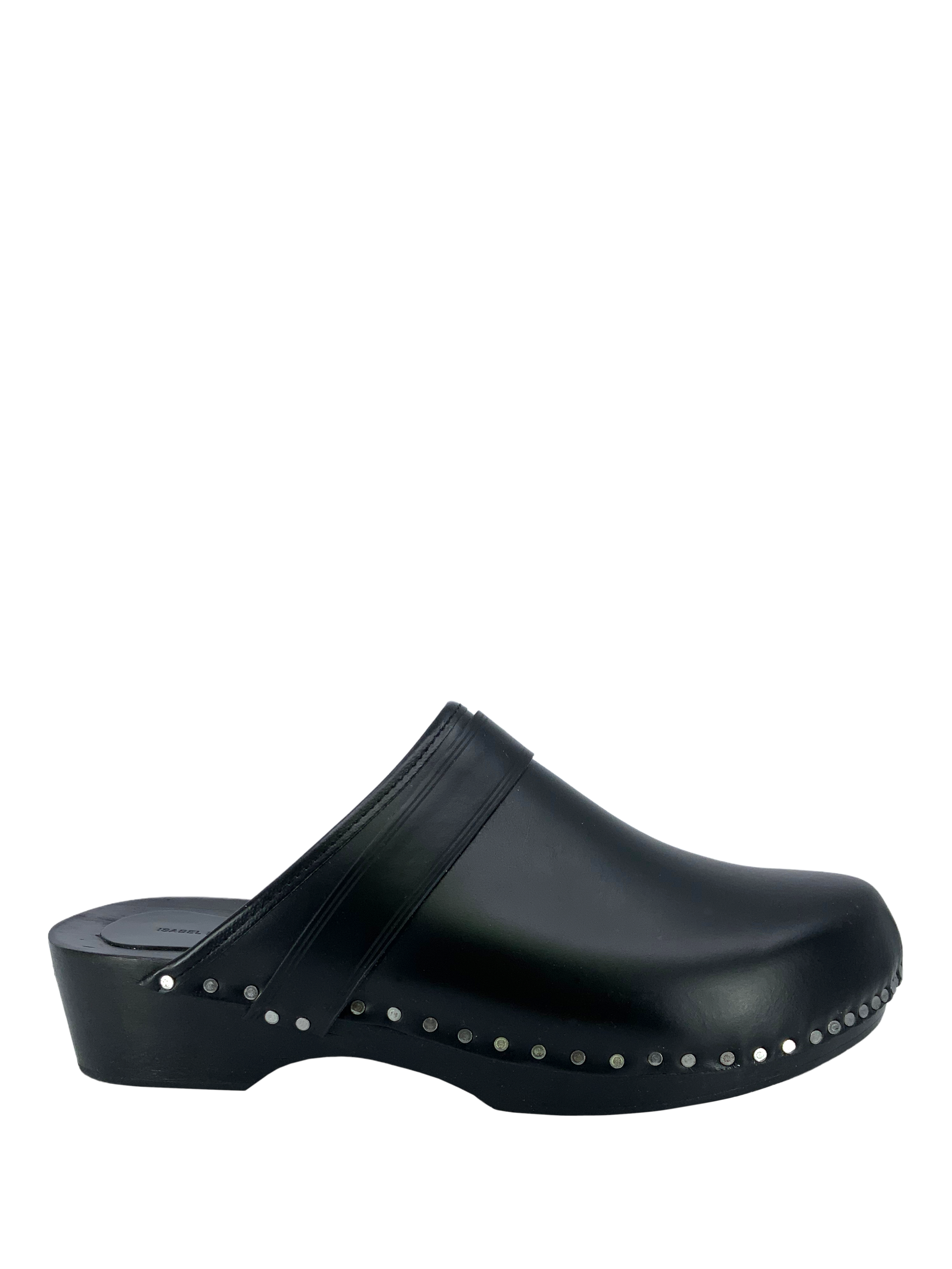 ISABEL MARANT Thalie Leather Clogs Size 7