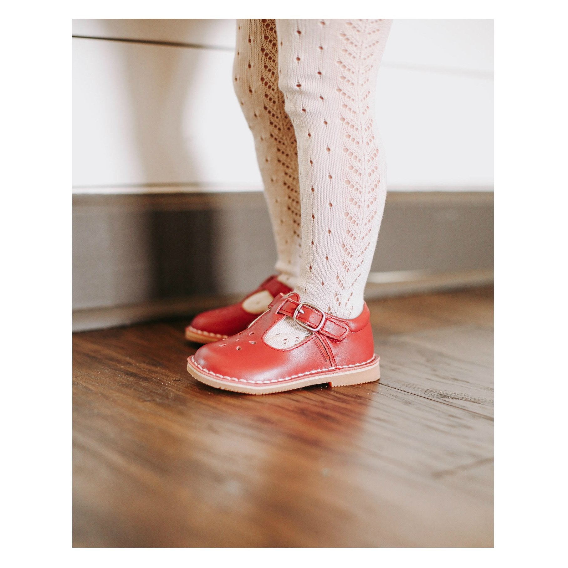 Joy Classic Red Leather T-Strap Mary Jane