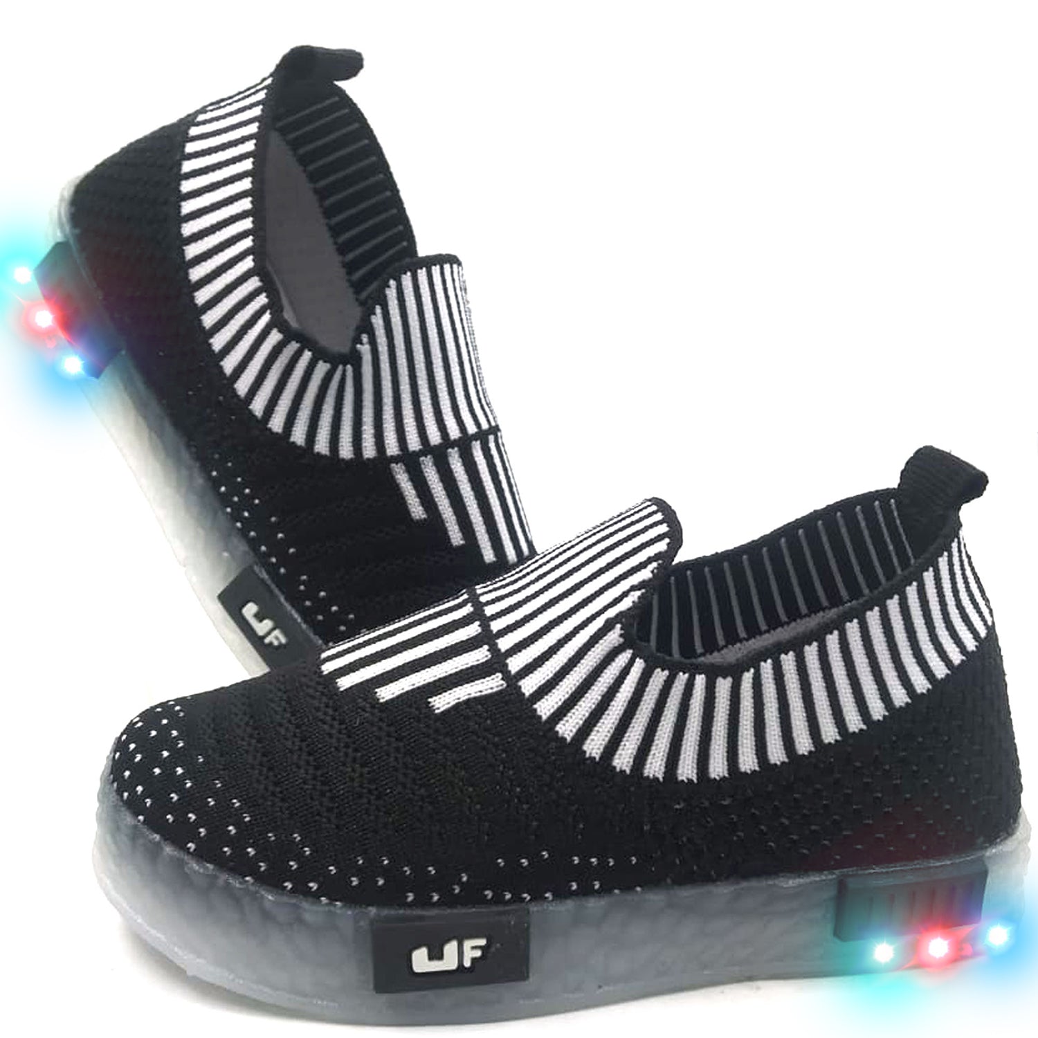 Jumbo Breathable Slip-On Shoes With LED Lights