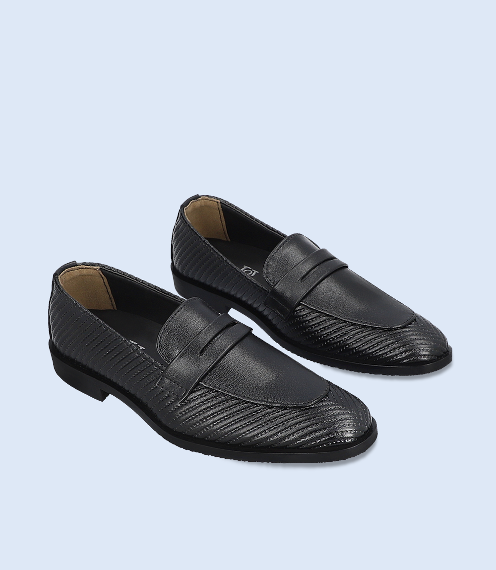 KB0071-BLACK-Boys Formal Moccassion