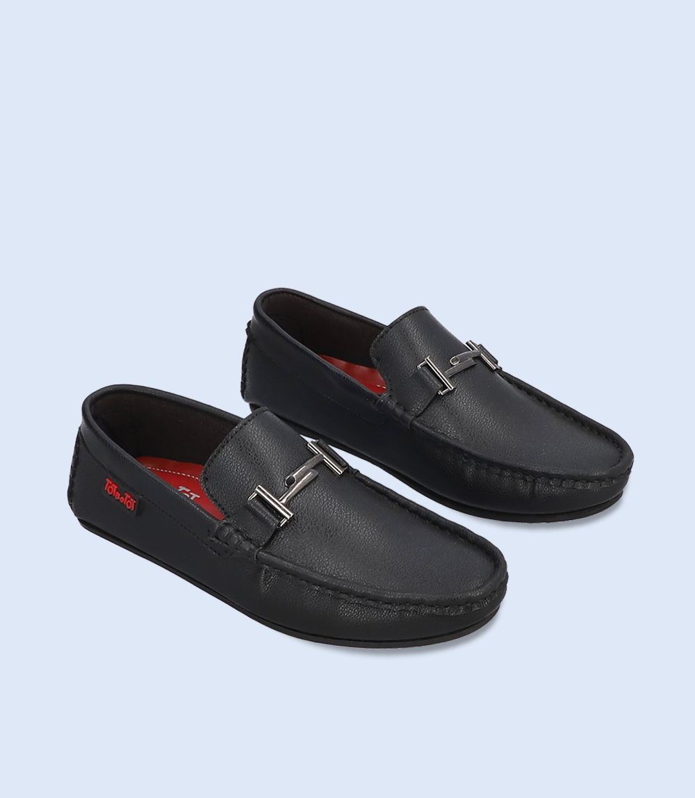 KB0074-BLACK-Boys Casual Slip On