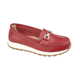 Ladies Leather Slip on Dark Red Shoes Ipanema Flat Jo & Joe