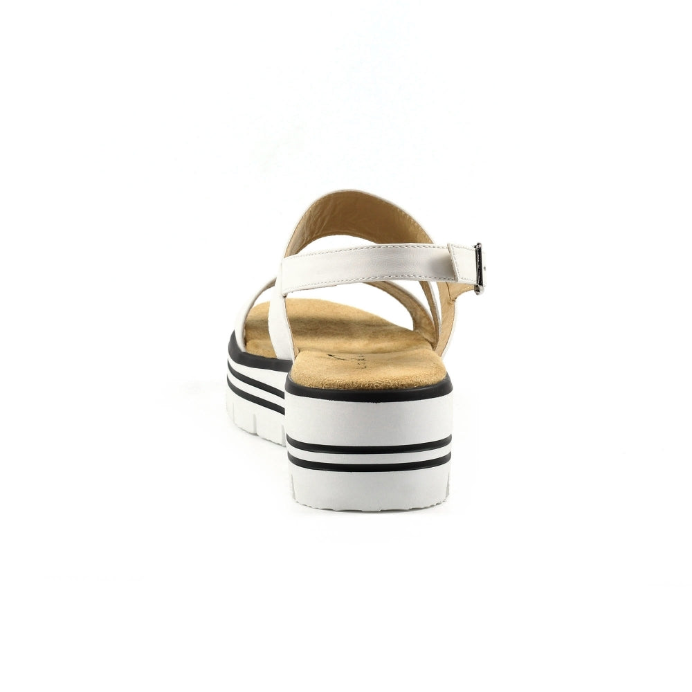 Ladies Lunar Sandal White Chunky Comfort Jocelyn