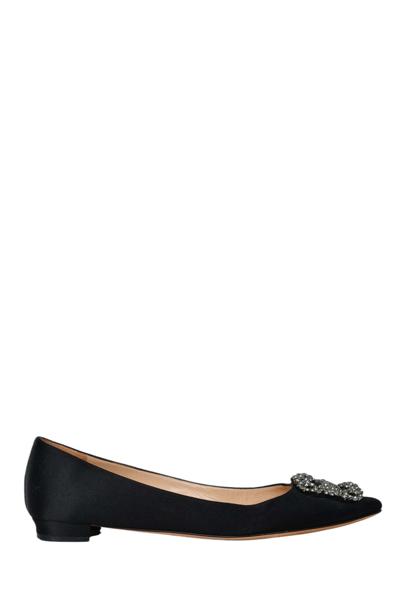 Manolo Blahnik Black Hangisi Flats Size 38.5