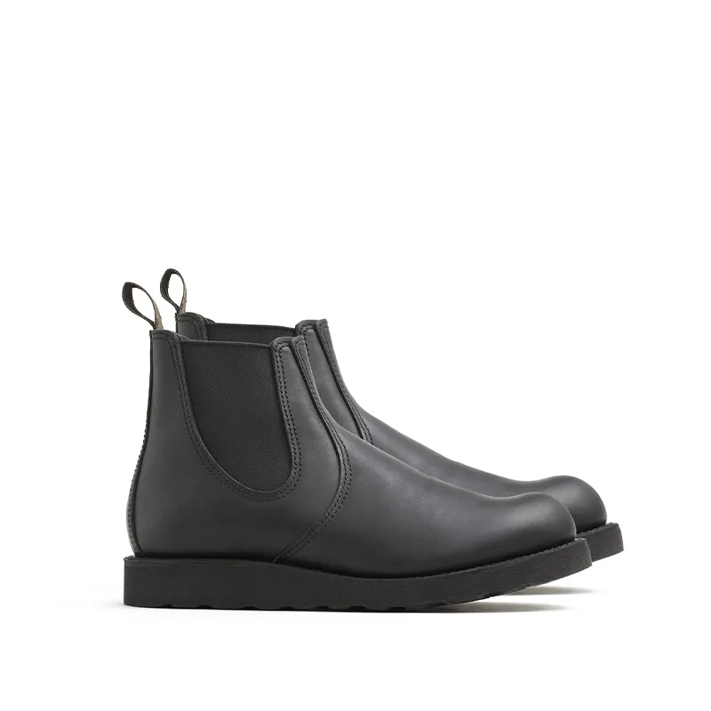 Men’s Leather Shoes for All Seasons, Black Mid-Top 