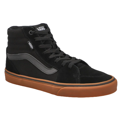 Mens Vans Filmore Hi Black/Gum Hi Top Lace Up Shoes