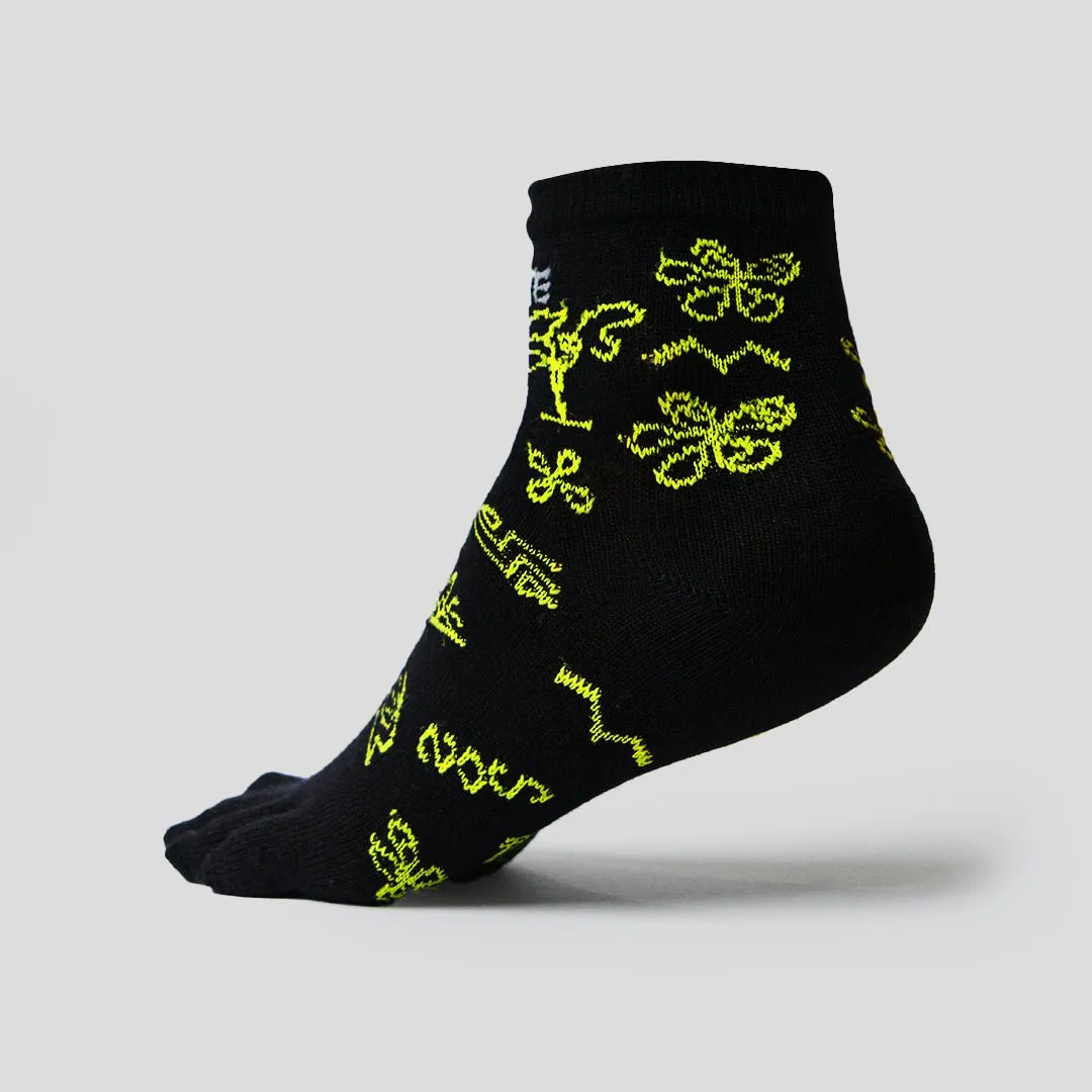 Merino Luxury Run Mid Crew Toe Socks (unisex)