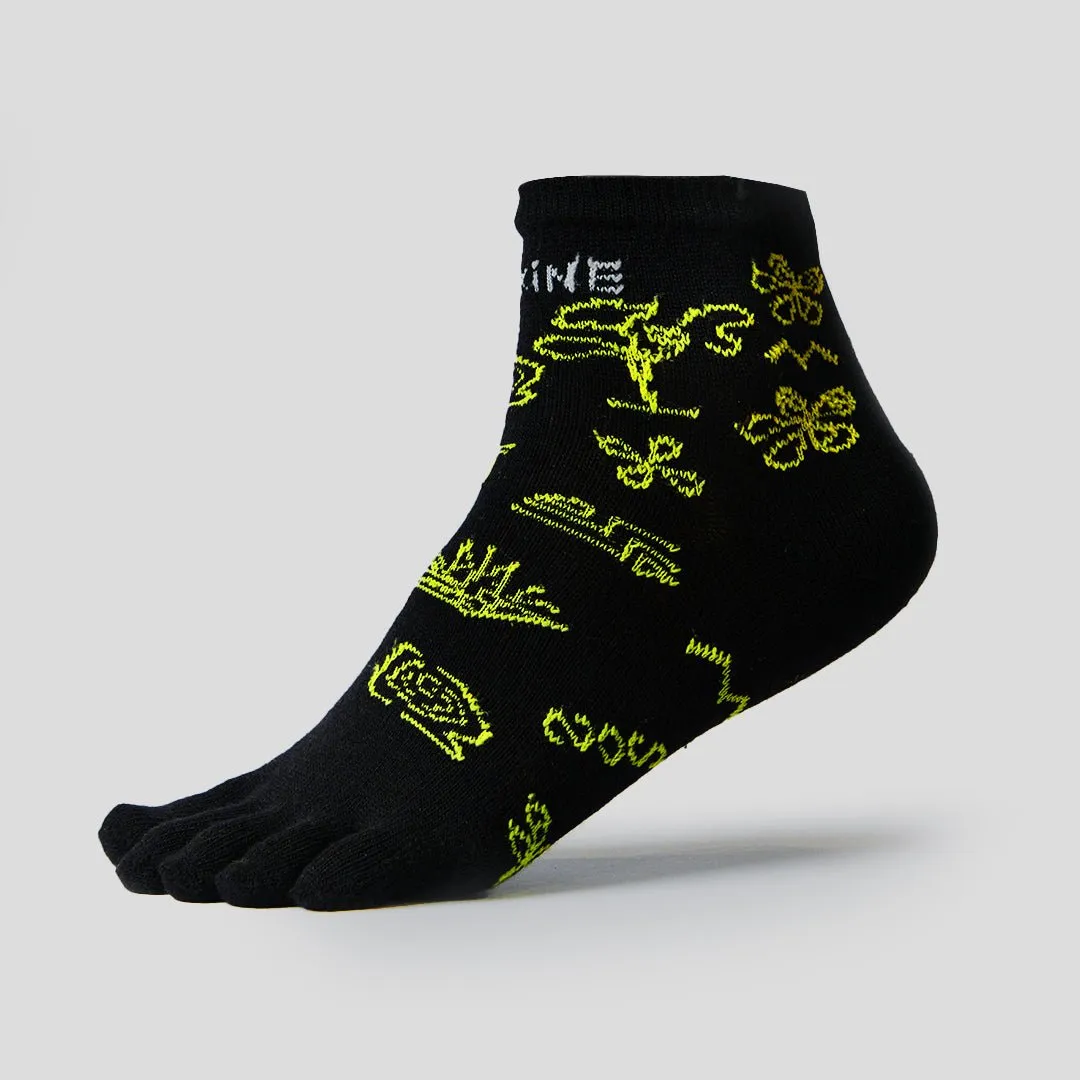 Merino Luxury Run Mid Crew Toe Socks (unisex)