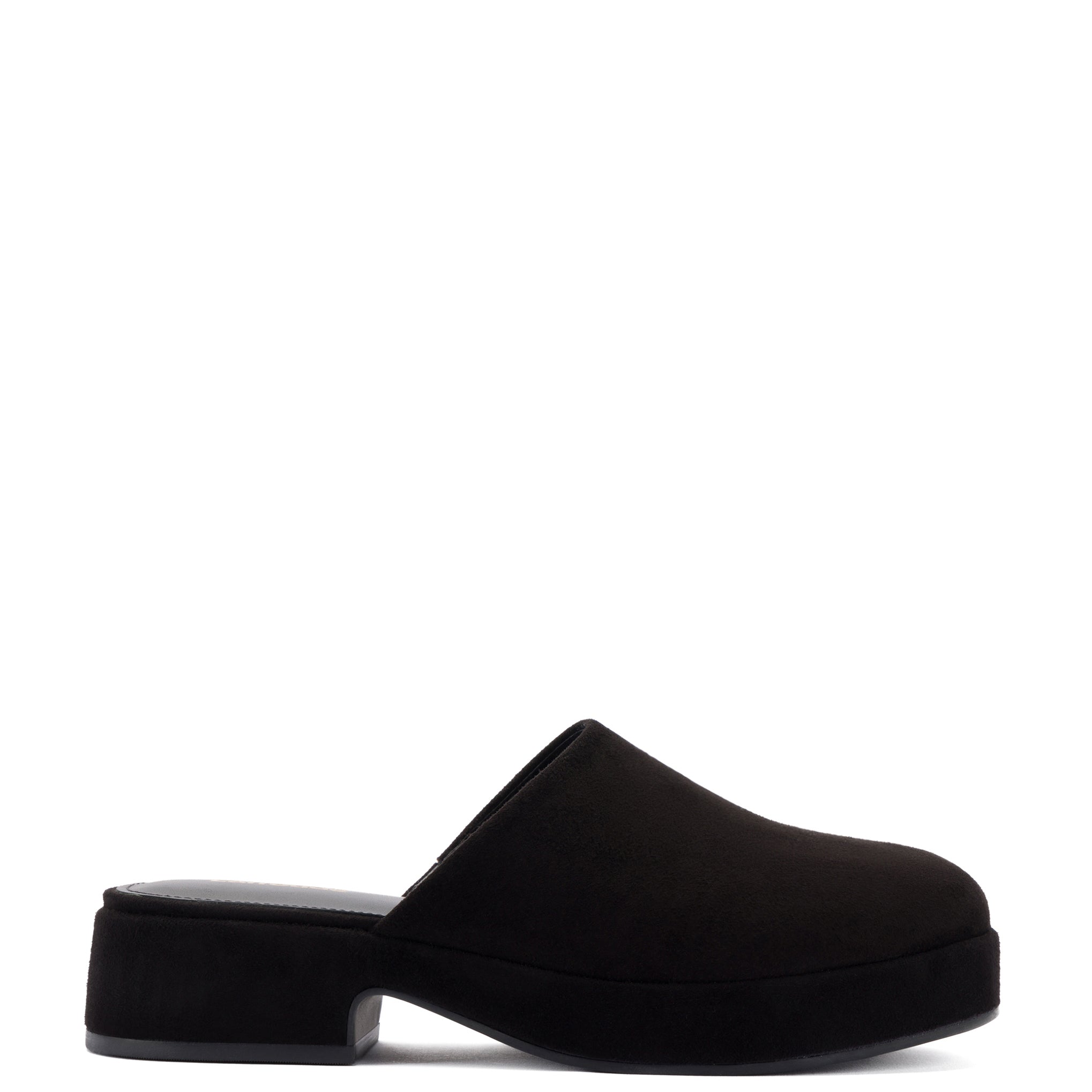 Miso Flatform Clog In Black Suede