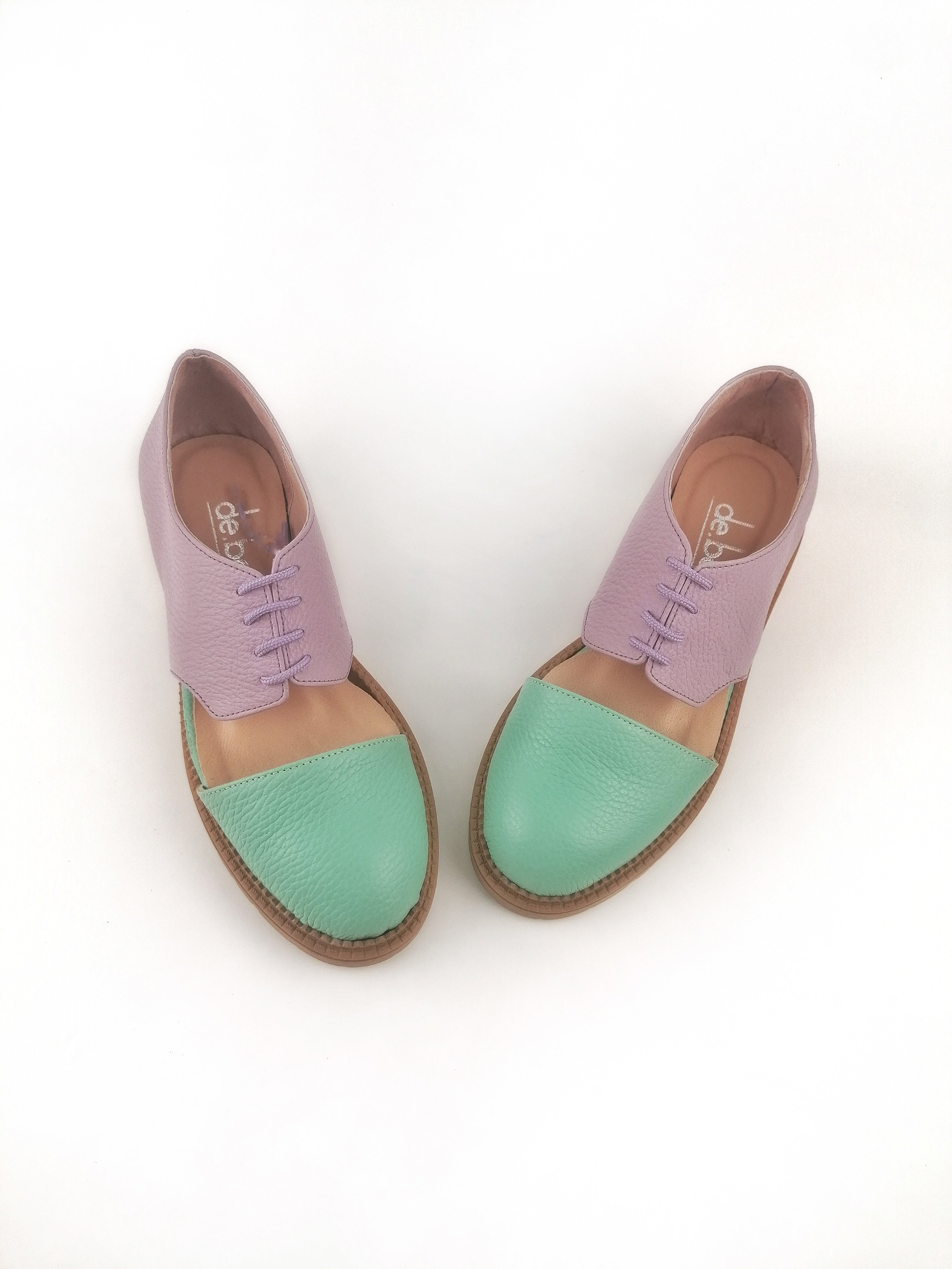 MORGAN MINT/ LILAC OPEN DERBY FLATS