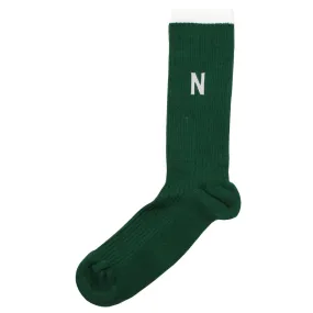 Norse Projects - Bjarki Varsity N Socks - Varsity Green